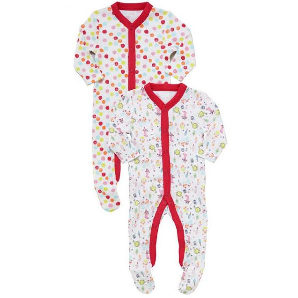 F F (Англія) Чоловічки Квіти в саду-горошки (3-6, 6-9 міс) 2шт