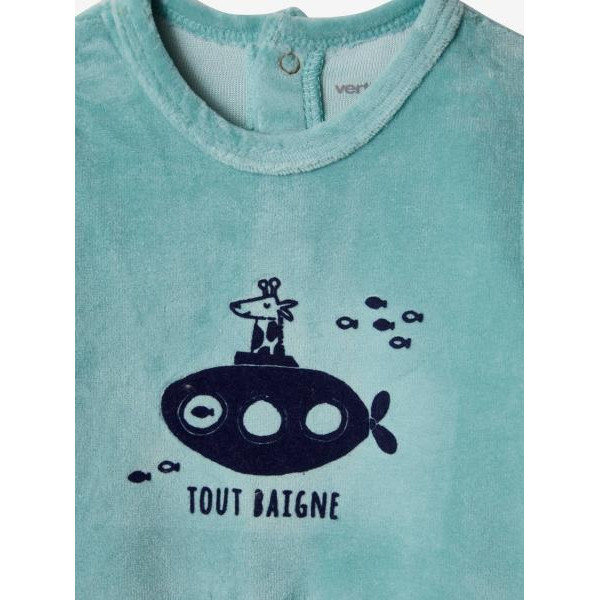 Vertbaudet (Франція) Велюровий чоловічок Підводний човен (3міс/60см, 18міс/81см, 24міс/86см) 1шт