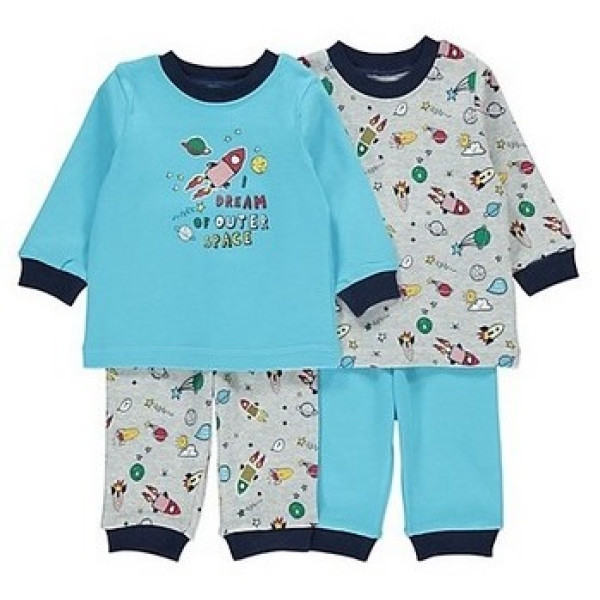 George (Англия) Пижамы Мечты о космосе размер 1-1,5 и 1,5-2 года (2шт)