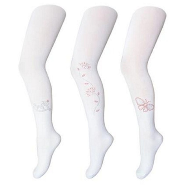 Yo! Колготи білі зі стразами RA-26 (116-122см) 1пара (5901560840202)