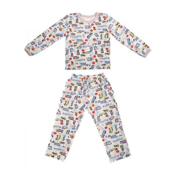 Пижама для мальчика ЗАБОТЛИВАЯ МАМА Маленький водитель р-р 92/1,5-2 года 4В-035