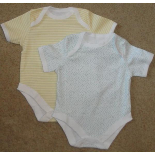 F F (Англія) Боді з коротким рукавом Унісекс (0-3 міс) 2шт