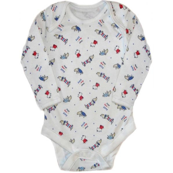 Dunnes Stores (Англія) Боді з довгим рукавом Собачки (0-3, 3-6, 6-12, 12-18, 18-23 міс. та 2-3 роки) 1шт