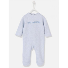 Vertbaudet (Франція) Утеплений чоловічок з начосом Перлинний (12міс/74см) 1шт