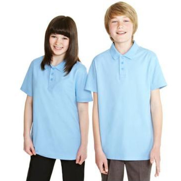 George (Англия) Футболки-поло голубые унисекс от 10ти до 15 лет (1шт)