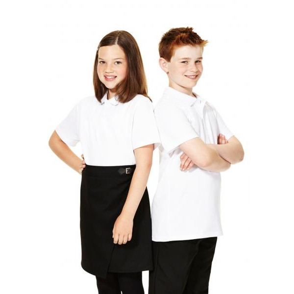 George (Англия) Футболки-поло белые унисекс от 10 до 16 лет (1шт)