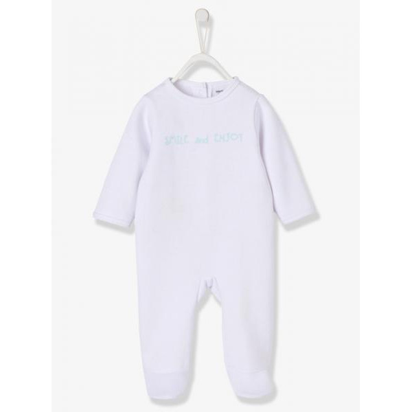 Vertbaudet (Франція) Утеплений чоловічок з начосом Білосніжний (6міс/67см) 1шт