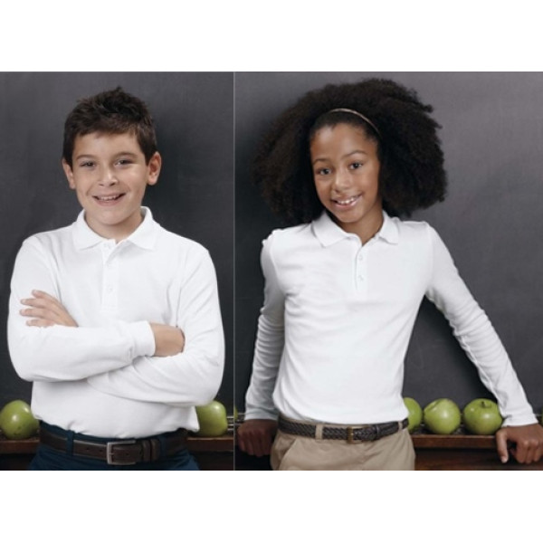 George (Англия) Реглан-поло в школу белый унисекс размеры 4-5, 5-6, 6-7, 7-8, 8-9, 9-10 лет (1шт.)