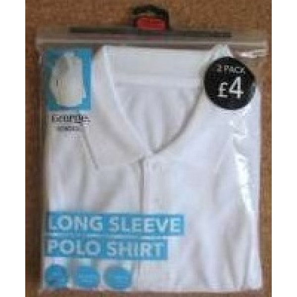 George (Англия) Реглан-поло в школу белый унисекс размеры 10-11, 11-12, 12-13 лет (1шт.)