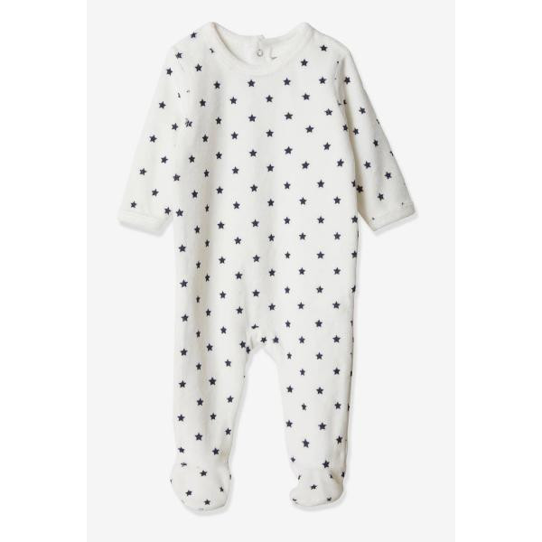 Vertbaudet (Франція) Велюровий чоловічок Зірочки (3міс/60см, 18міс/81см, 24міс/86см) 1шт