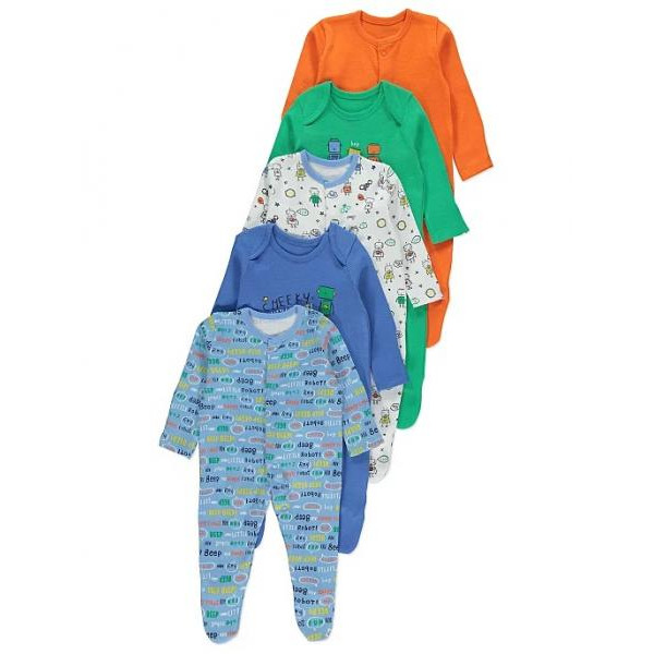 George (Англия) Человечки Роботы (0-3, 3-6 мес) 5шт