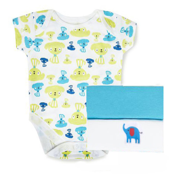 George и F F (Англия) Боди с коротким рукавом Животные (6-9 мес) 3шт