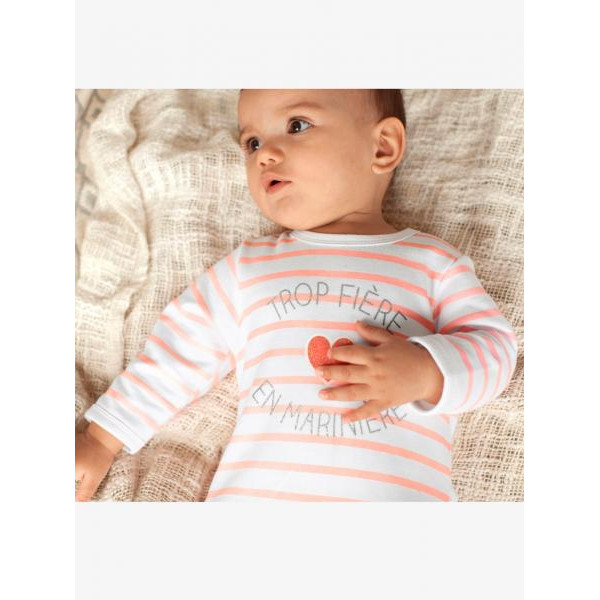 Vertbaudet (Франція) Утеплений чоловічок з начосом Серденько (1 міс/54см, 9 міс/71см, 2рок/86см, 3роки/94см) 1шт