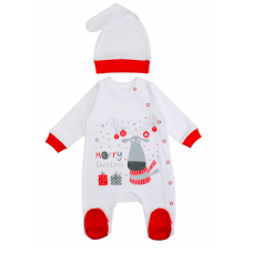 Комплект Новорічний Білий 2 предмети (чоловічок, шапочка) роз. 56, 62 арт. 3823 (12411)