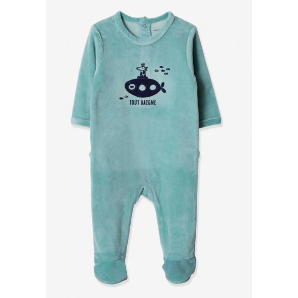 Vertbaudet (Франція) Велюрові чоловічки для хлопчика (3міс/60см, 18міс/81см, 24міс/86см) 3шт