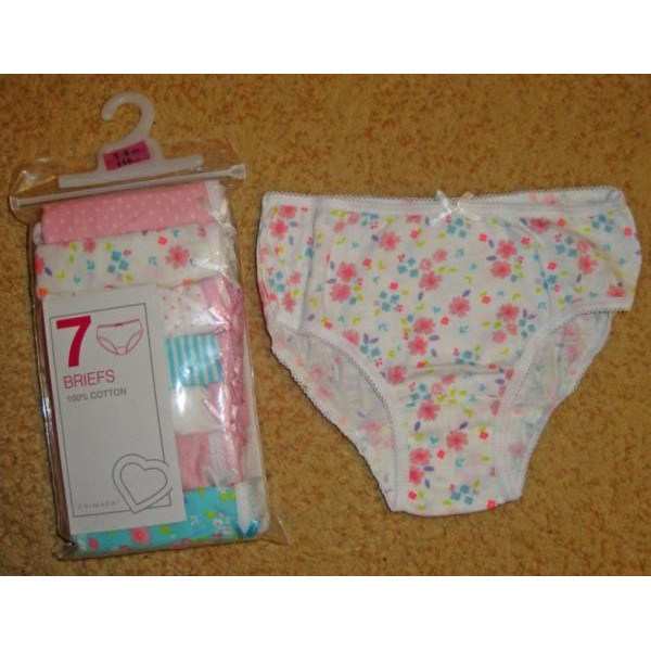 Primark (Англія) Труси Квіточки (5-6, 6-7, 7-8, 8-9, 12-13 років) 7шт