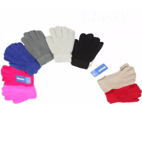 Корона Рукавички Однотонні, одинарні, колір в асорт., 2-4, 3-5, 4-6 років, (6943955612161о)