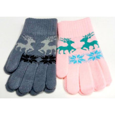 Корона Рукавички Олені з орнаментом, дів., Колір в асорт., 3-5, 5-7 р, Е5605, (6943955612185о)