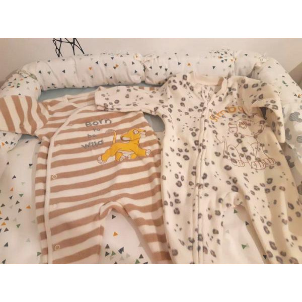 George (Англия) Флисовые теплые человечки Симба (0-3, 9-12 мес) 2шт