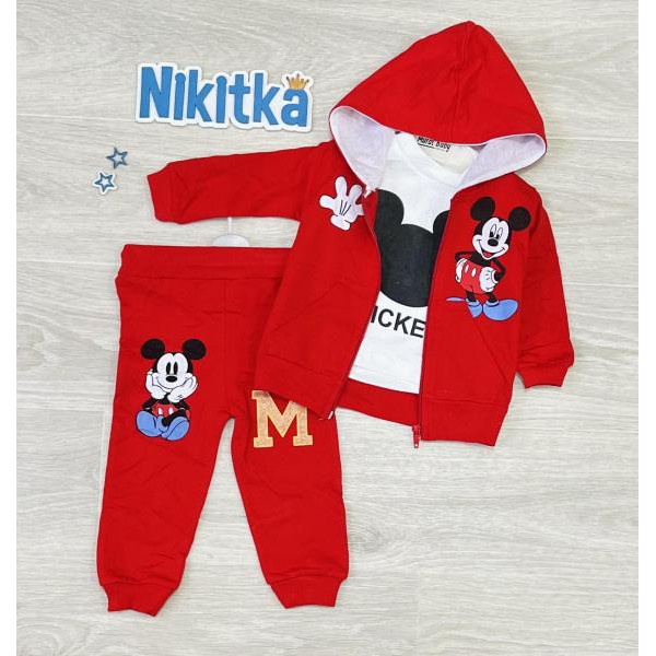 Нікітка Костюм спортивний, Babydoss, червоний, арт.5785, (1206395057233)- розмір 68-80 см