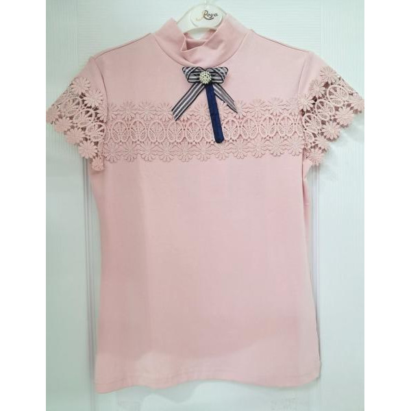 Гольф DELORAS рожевий з бантом, школьний, 2922540136873