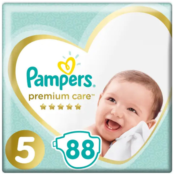 Pampers Подгузники Premium Care DRY MAX New Junior 5 (11-18кг.) MEGA PACK 88шт 4015400541813
