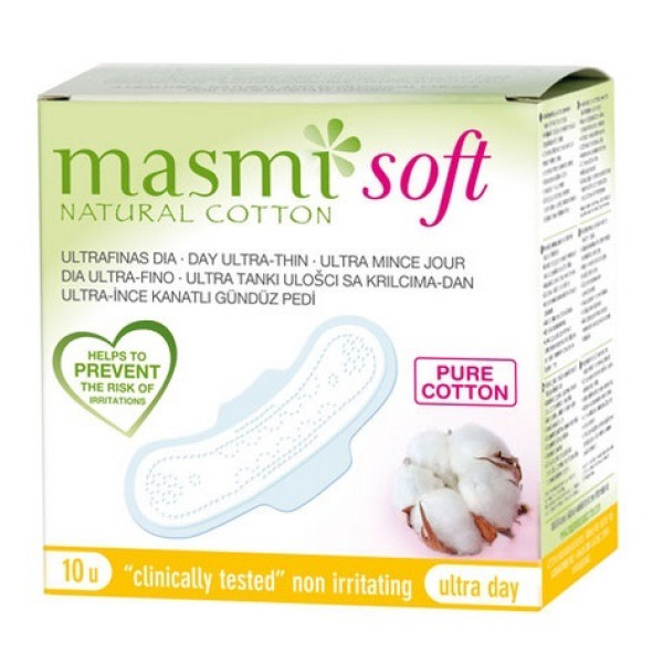 Masmi Прокладки ультратонкі для нормальних виділень Софт, з крильцями, 10 шт. 8432984000578