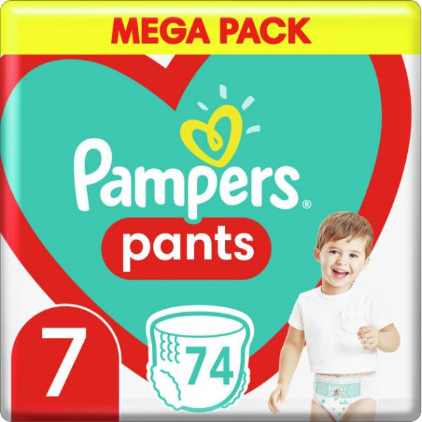 Pampers Подгузники-трусики Pants Extra Large 7 (17 кг) 74шт. (Унисекс) 8006540069622