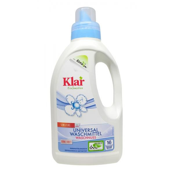 Klar Рідкий органічний засіб для прання з екстрактом мильного горіха 750мл (4019555706301)