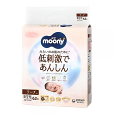 Moony Natural Підгузки Newborn (0-5kg) 62 шт 4903111143429