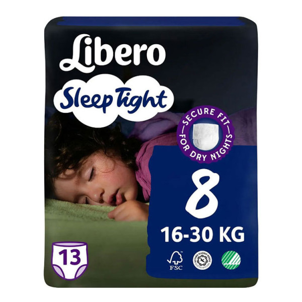 Libero Подгузники-трусики Sleep Tight 8 (16-30 кг) 13 шт (7322541193854)