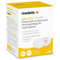Medela Одноразові ультратонкі прокладки для грудей Disposable nursing Pads Safe   Dry 30 шт (101037033) 7612367063067