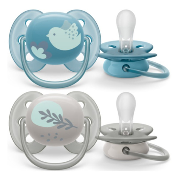 Avent Пустушка Ultra soft (6-18 міс) 2шт. для хлопчиків SCF223/03 (8720689016889)
