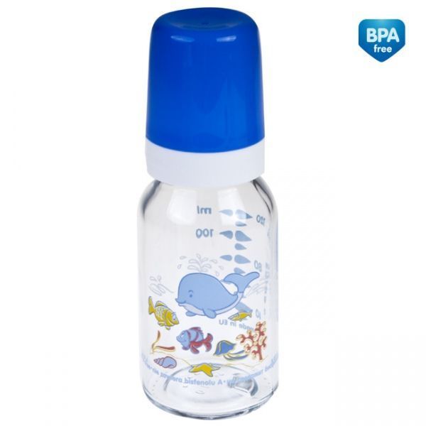 Canpol Пляшечка скляна з малюнком 120 мл 42/202 в асорт