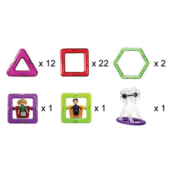 Магнікон 3D магнітний конструктор, 46 деталей (MK-46)