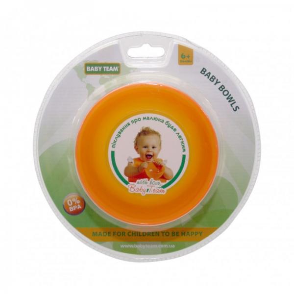 Baby Team Тарілочки дитячі, глибокі, 3 шт., 6+ 6001 (4824428060011)