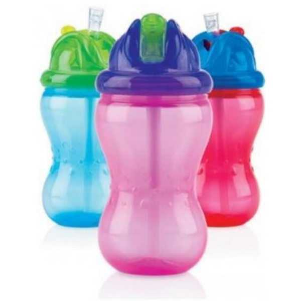 Nuby Поильник непроливайка с мягкой трубочкой, 355мл (NV0404001) 5414959041307