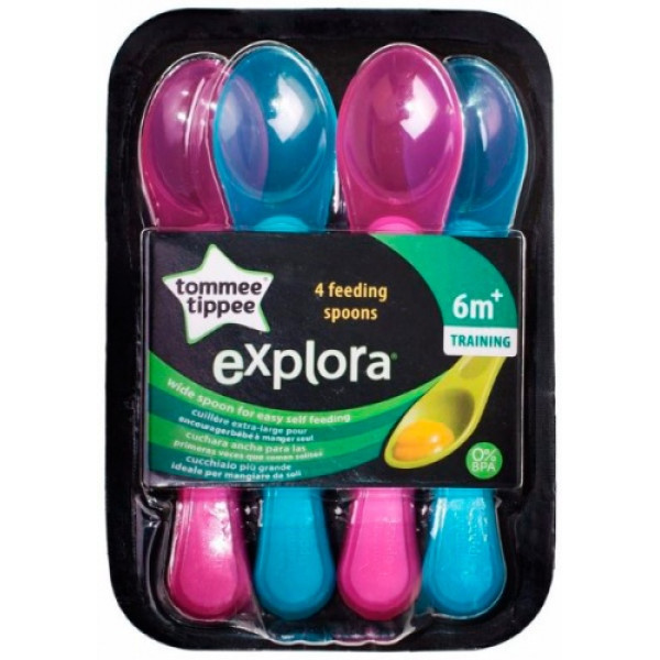 Tommee Tippee Ложечки 4 шт. від 6 міс. 44660441 (5010415466044)