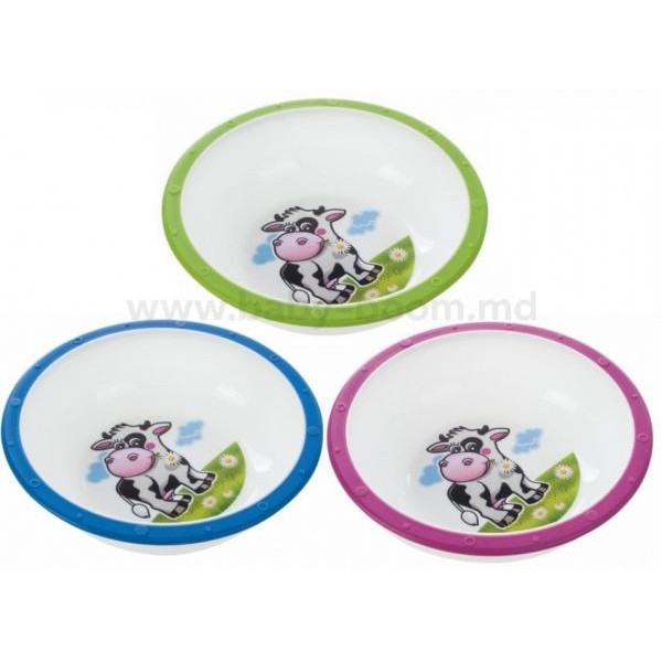 Canpol Тарілка-миска пластикова з антиковзним дном (4/416) колір в асорт.