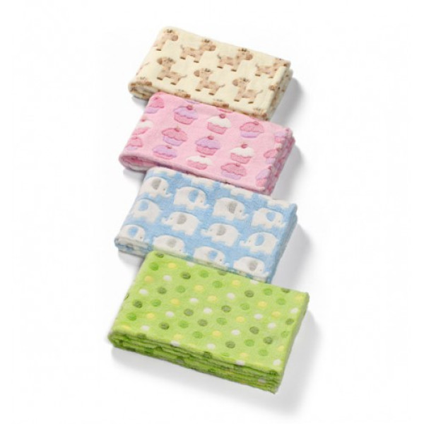 BabyOno Ковдра з мікрофібри з тисненим малюнком, 75x100 см (1403) в асорт.