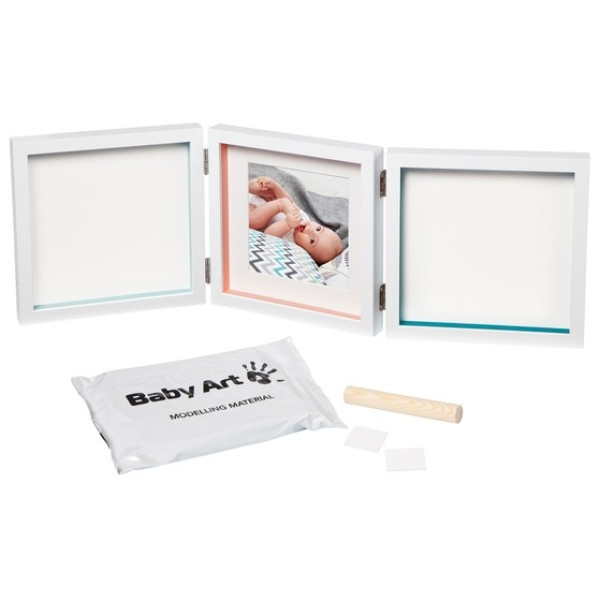 Baby Art Рамочка Double Print Frame Біла зі смужками (3601095400) 3220660304516