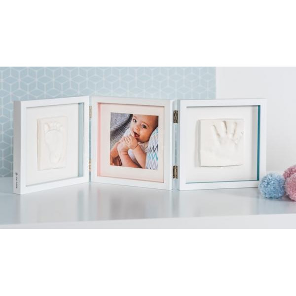 Baby Art Рамочка Double Print Frame Біла зі смужками (3601095400) 3220660304516