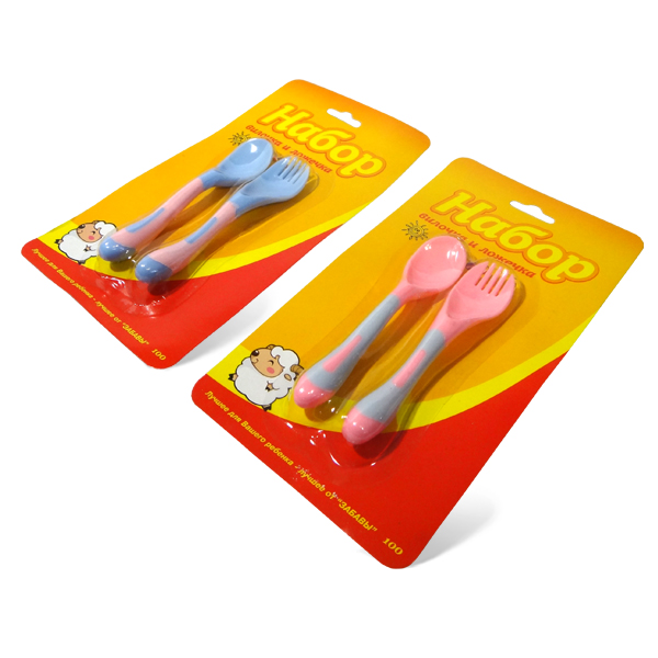 Забава Набір Ложка та виделка (хлопчик/дівчинка) 100
