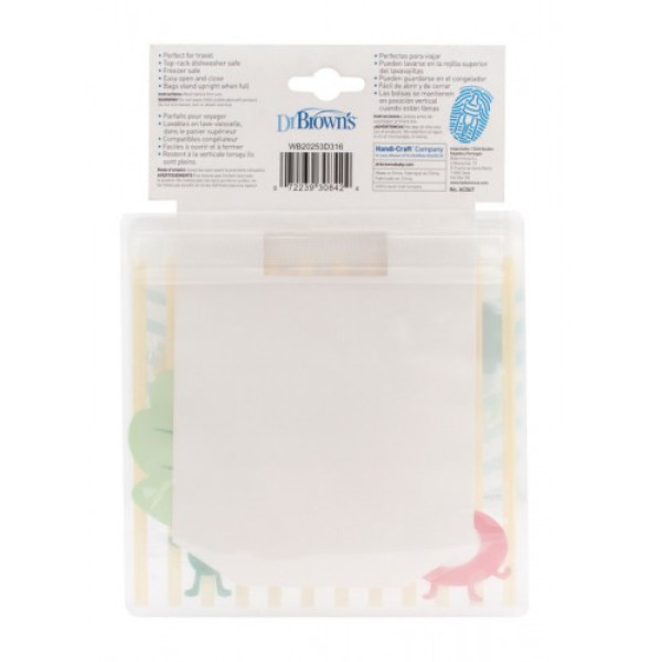 Dr. Brown's  Багаторазові пакети для зберігання бутербродів, 3 шт. AC067-P2 (72239308424)