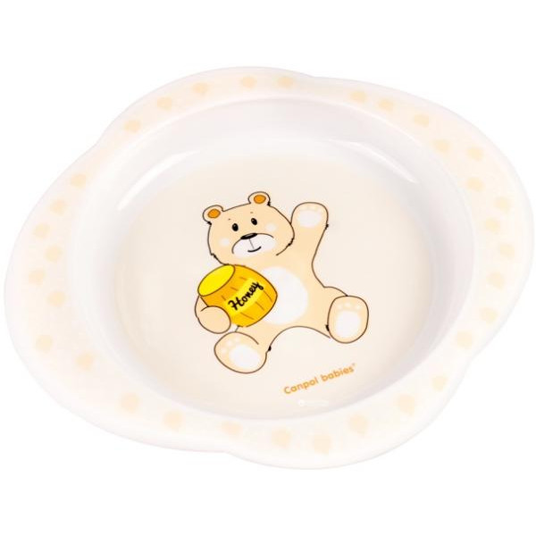 Canpol Тарілка пластикова Принцеса/Ведмедик/Літак 270 мл (1 шт.) 56/008