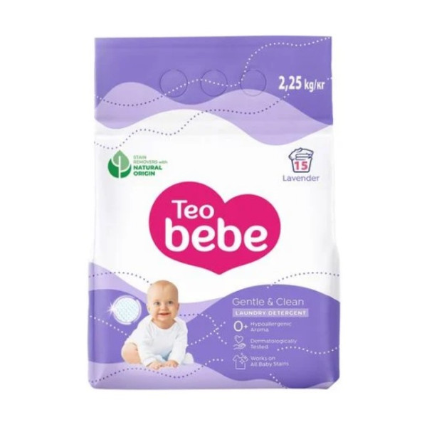 Дитячий пральний порошок Teo Bebe Лаванда, 2,25 кг 3800024048449