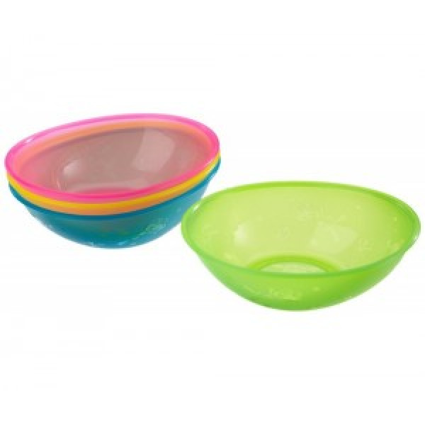 Nuby Набір тарілочок глибоких 4 шт., (6+м) 65671 (0048526656714)