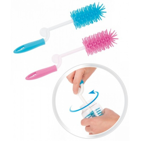 Canpol Щітка силіконова, що обертається для миття пляшок і сосок 7/405