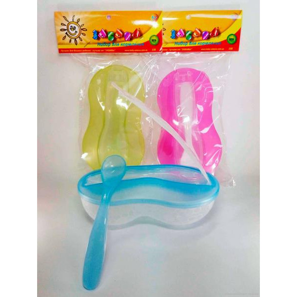 Забава Набір для годування (тарілка з терткою, кришкою, ложкою) (в асорт.) 135 (6999000777460)