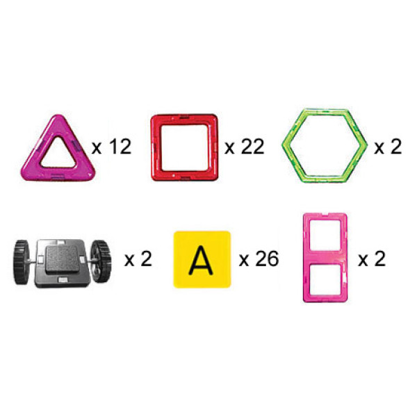 Магнікон 3D магнітний конструктор, 66 деталей (МК-66)